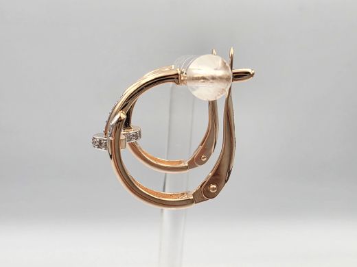 Zelta auskari ar cirkoniju, 3.35 g