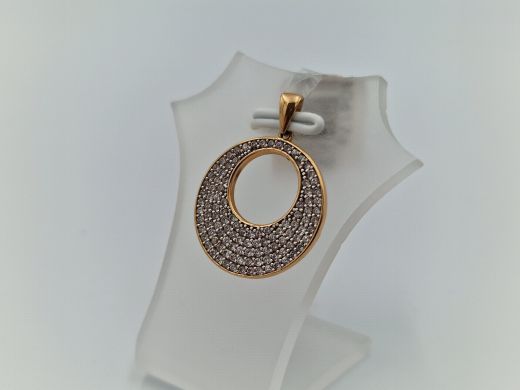 Zelta kulons ar cirkoniju, 2.56 g