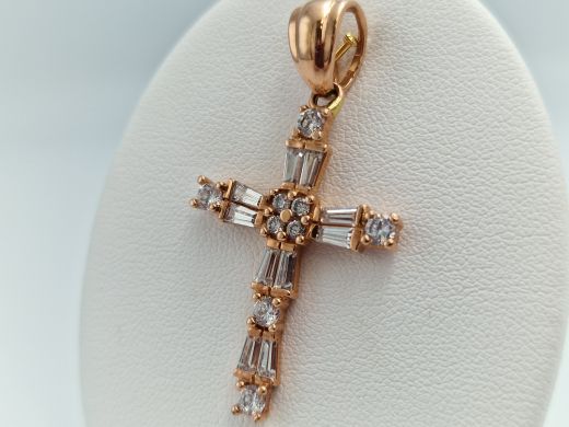 Золотой кулон с цирконом, 4.56 г