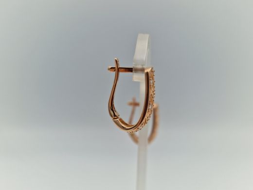 Zelta auskari ar cirkoniju, 2.75 g