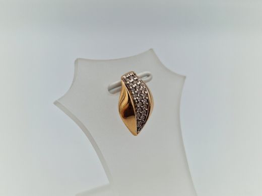 Zelta kulons ar cirkoniju, 1.18 g