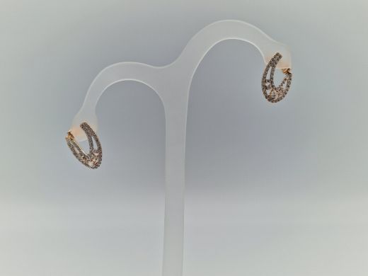 Zelta auskari ar cirkoniju, 3.46 g