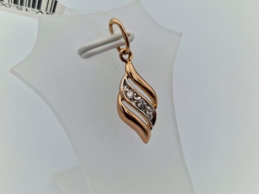 Zelta kulons ar cirkoniju, 1.32 g