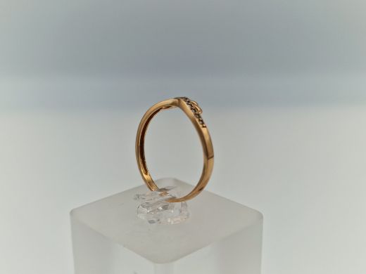 Zelta gredzens ar cirkoniju, 1.58 g, izm. 19