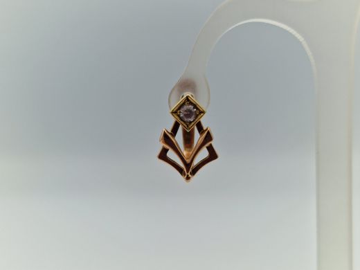 Zelta auskari ar cirkoniju, 2.92 g