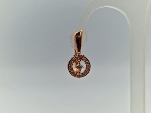 Zelta auskari ar cirkoniju, 2.37 g