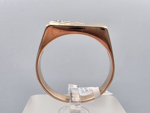 Gold ring with diamond, 5.89 g, size 21.2