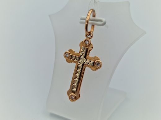 Золотой кулон с цирконом, 1.65 г