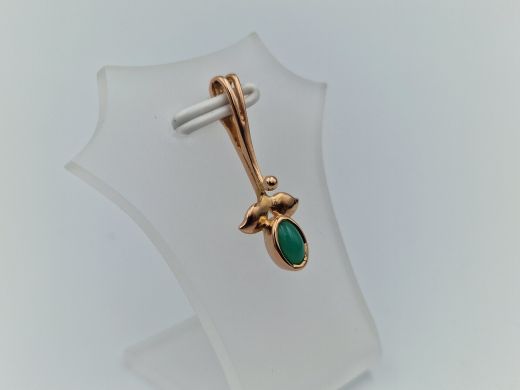 Zelta kulons ar halcedonu, 1.29 g