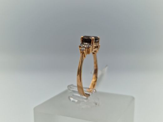 Zelta gredzens ar cirkoniju, 2.25 g, izm. 16.5