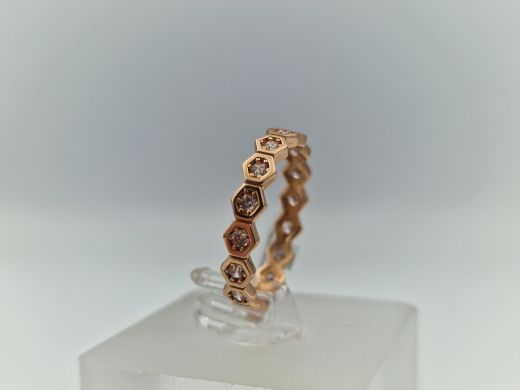 Zelta gredzens ar cirkoniju, 1.93 g, izm. 17