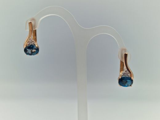 Zelta auskari ar cirkoniju, 3.67 g