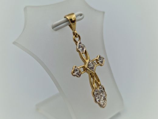 Золотой кулон с цирконом, 1.45 г