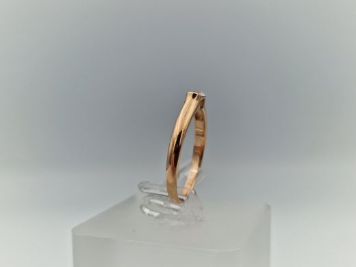 Zelta gredzens ar cirkoniju, 1.68 g, izm. 16.5