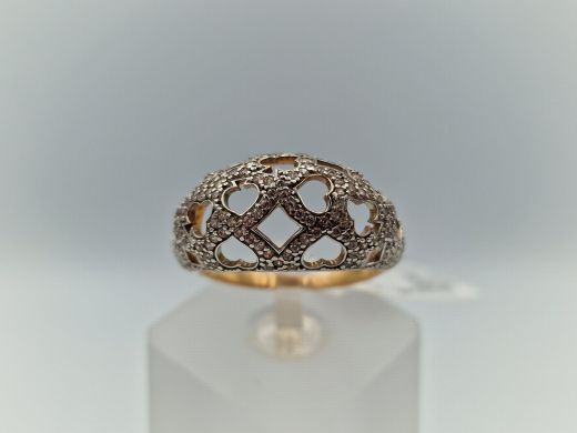 Zelta gredzens ar cirkoniju, 4.29 g