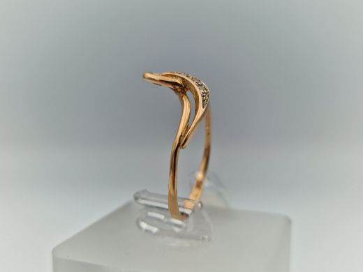 Zelta gredzens ar cirkoniju, 1.65 g, izm. 17.5