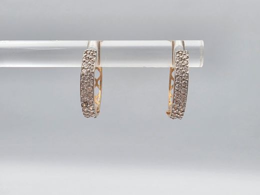 Zelta auskari ar cirkoniju, 1.86 g