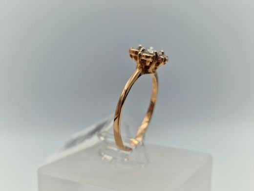 Zelta gredzens ar cirkoniju, 2.02 g, izm. 17.5