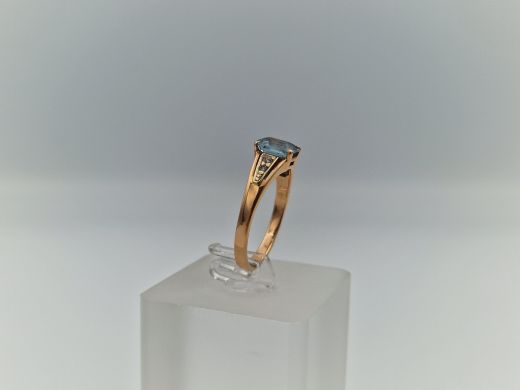 Zelta gredzens ar cirkoniju, 2.95 g, izm. 18