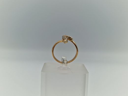 Zelta gredzens ar cirkoniju, 2.11 g, izm. 16