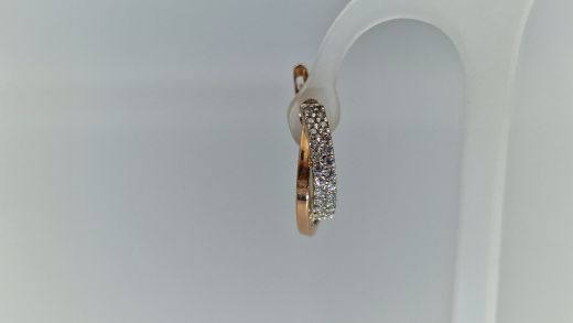 Zelta auskari ar cirkoniju, 2.57 g