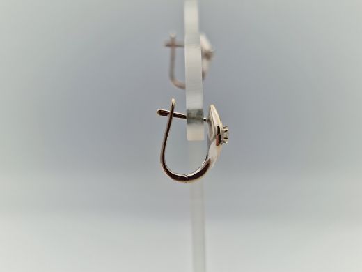 Золотые серьги с бриллиантом, 2.37 г