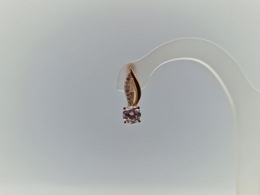 Zelta auskari ar cirkoniju, 2.46 g