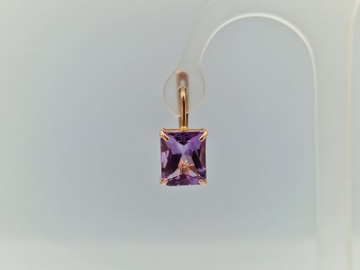 Zelta auskari ar cirkoniju, 5.58 g