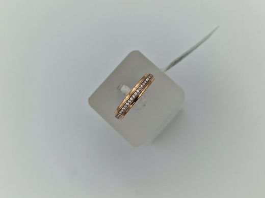 Zelta gredzens ar cirkoniju, 1.58 g, izm. 18