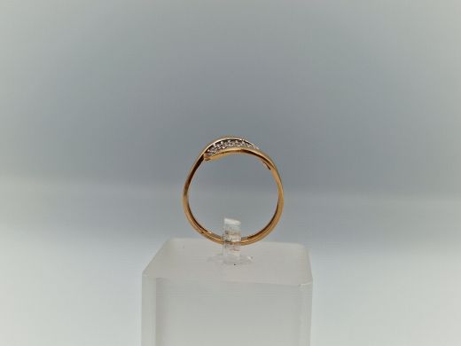 Zelta gredzens ar cirkoniju, 2.33 g, izm. 18