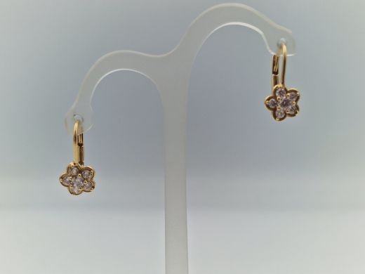 Zelta auskari ar cirkoniju, 1.78 g