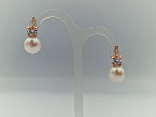 Zelta auskari ar cirkoniju, 3.36 g