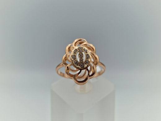 Zelta gredzens ar cirkoniju, 1.57 g, izm. 20.5