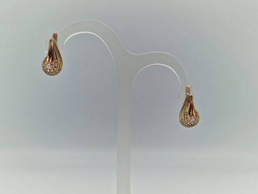 Zelta auskari ar cirkoniju, 6.32 g