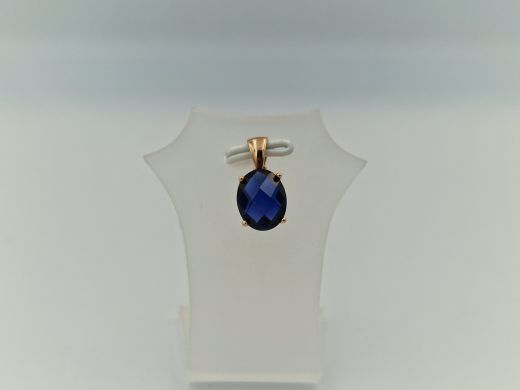 Золотой кулон с сапфиром, 1.59 г