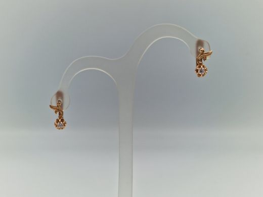 Zelta auskari ar cirkoniju, 3.49 g