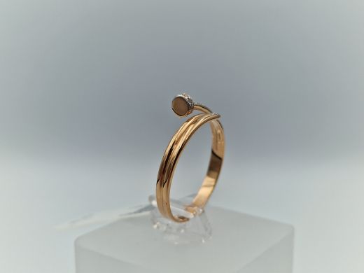 Zelta gredzens ar cirkoniju, 1.91 g, izm. 20