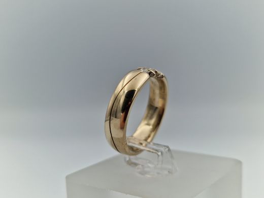 Zelta gredzens ar briljantu, 5.69 g, izm. 16.5