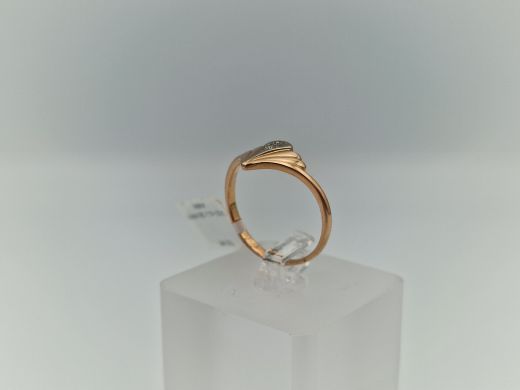 Zelta gredzens ar briljantu, 2.53 g, izm. 18