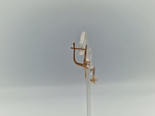 Zelta auskari ar cirkoniju, 2.46 g