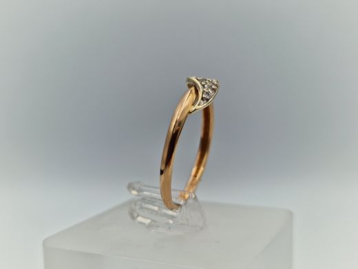 Zelta gredzens ar cirkoniju, 1.58 g, izm. 16.5