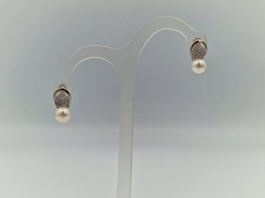 Zelta auskari ar cirkoniju, 4.01 g