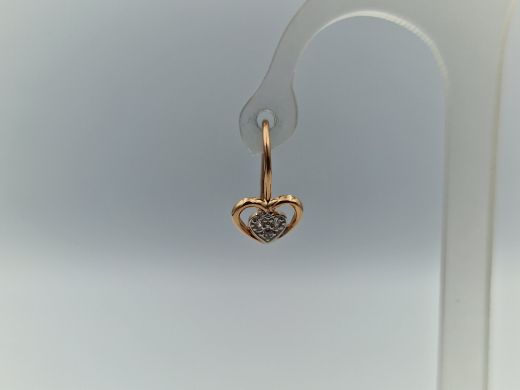 Zelta auskari ar cirkoniju, 0.99 g