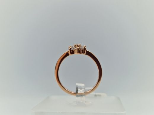 Zelta gredzens ar cirkoniju, 1.3 g, izm. 15