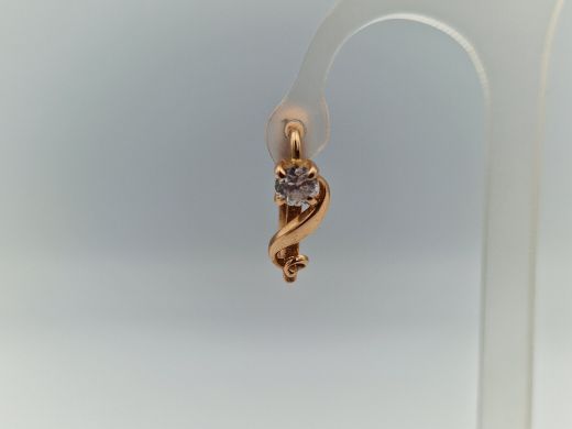 Zelta auskari ar cirkoniju, 2.68 g