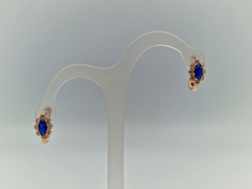 Zelta auskari ar cirkoniju, 1.23 g