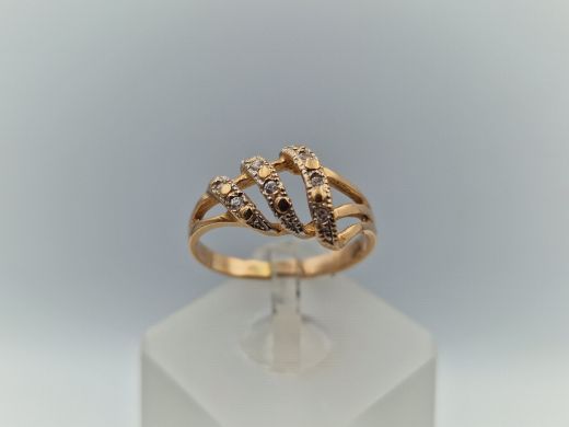 Zelta gredzens ar cirkoniju, 2.28 g