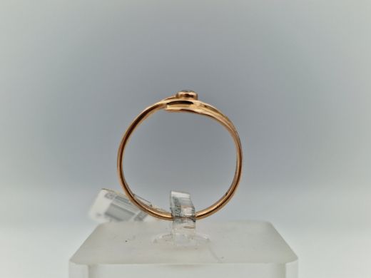 Zelta gredzens ar cirkoniju, 1.63 g, izm. 17.5