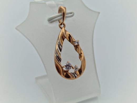 Zelta kulons ar cirkoniju, 1.39 g