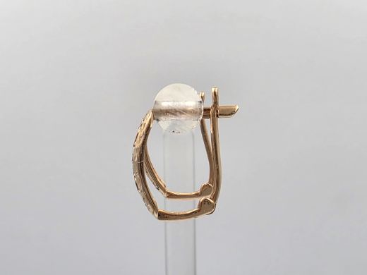 Золотые серьги с цирконом, 1.59 г